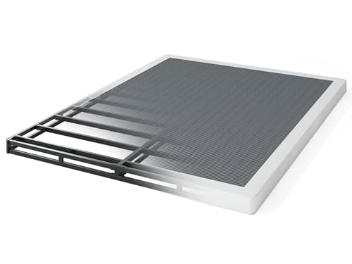 3 Inch Low Profile Box Spring, Sturdy Metal Frame Mattress Foundation, Easy Assembly, Quiet & Noise-Free, Queen Size