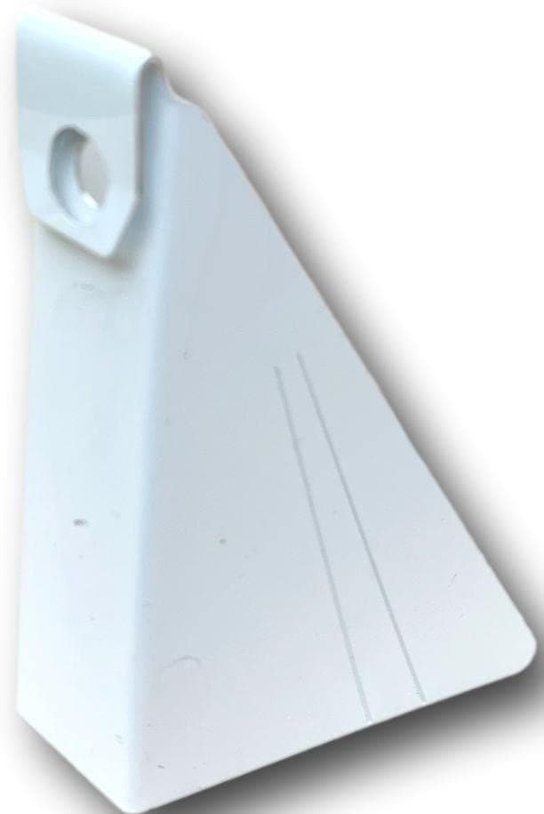 K-TEC GUTTER SUPPLY(10 Pack) White Aluminum Steep Wedges for 5 Inch K-Style s- Use to Level Your s When Fascia is at an Angle for 6/16 Through 12/12 Roof Pitch.