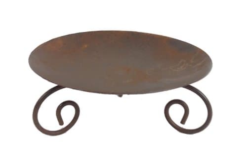 Craft Outlet Rustic Tin Pillar Candle Stand, Multi-Colour, 6 x 6 x 3-Inch