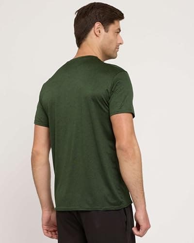 Real Essentials 5 Pack: Men’s Short Sleeve Dry Fit T-Shirts – Moisture Wicking Athletic Workout Gym Fitness Casual Tees