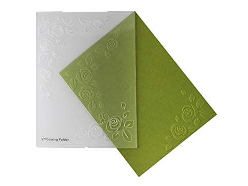 Bira Craft 4.25" x 5.75" Embossing Folder, Valentine's Day Embossing Folder, Assorted Designs. (Rose)