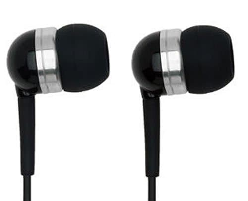 Champion CWP-STHS-BLK 3.5mm Mono Black Headset with 2.5mm Adapter - Carrier Packaging - Black