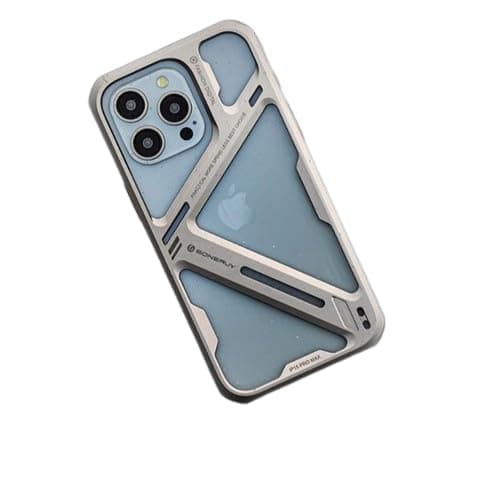 MILLION CASES® Back Cover Case for iPhone 14 Pro Soft TPU Shockproof Protective Titanium Alloy Armor Frame Case