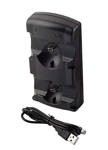 VSEER Playstation 3 Controller Charging Dock Charging Station 2 in 1 with LED Light Indicator Compatible for Playstation PS3/MOVE Controller, Black