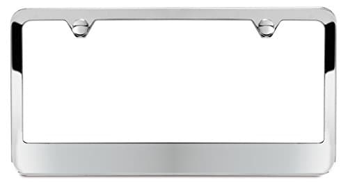 Polished Stainless Steel Full Bottom License Frame