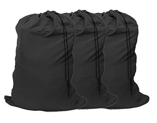 Extra Large Laundry Bag 3 Pack, Black, Travel Laundry Bags with Drawstring Closure, 30"x40", for college, dorm and apartment dwellers (3PCS Black)