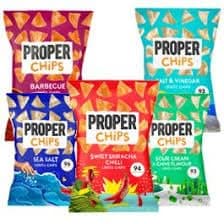 WowboxmeFull Box Properchip Lentil Crisps 24x20g Properchips (Mixed Variety Pack 48 Bags)