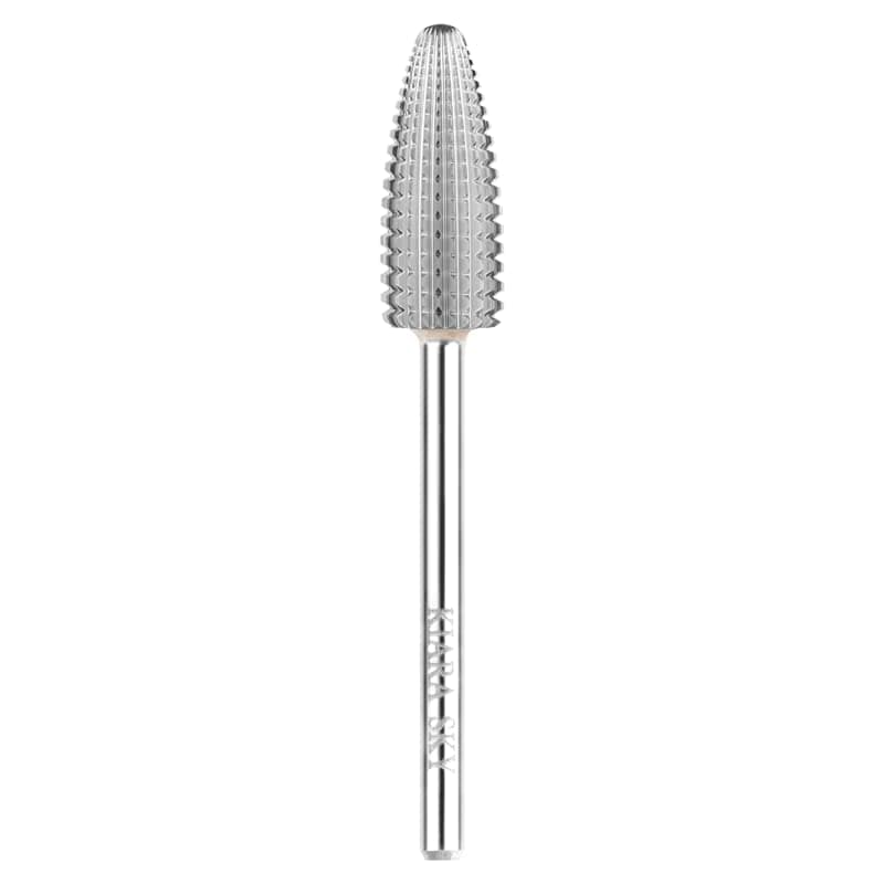 Kiara SkyProfessional Nails Stainless Steel Universal Drill Bits for e-file Nail Drill (Typhoon Medium Bit (Silver))