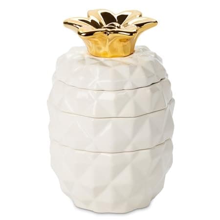 VOTUM Set of 4 Decorative Pineapple Shaped Stackable Ceramic Kitchen Measuring Cups in 4 Assorted Sizes