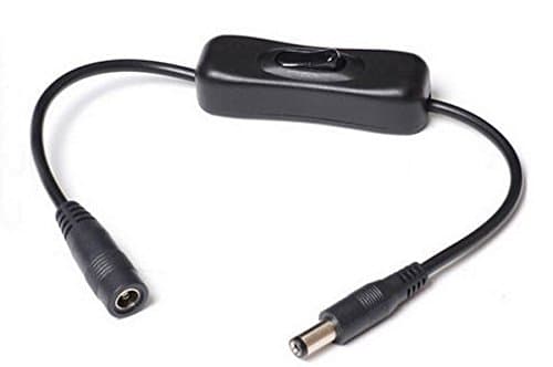 5.5mm x 2.1mm Inline Power Switch for Arduino Boards and LED Light Strips by Corpco