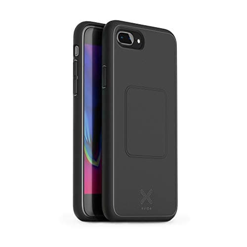 XVIDA Magnetic Ultra Slim Protective iPhone 8 Plus Phone Case (Designed for XVIDA Magnetic Wireless Chargers) - Black