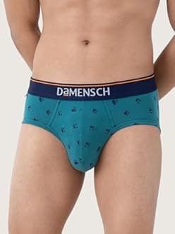 DAMENSCH Deo-Cotton Printed Underwear Breathable Inner for Men Cotton Briefs Pack No-Marks Waistband Moisture Wicking