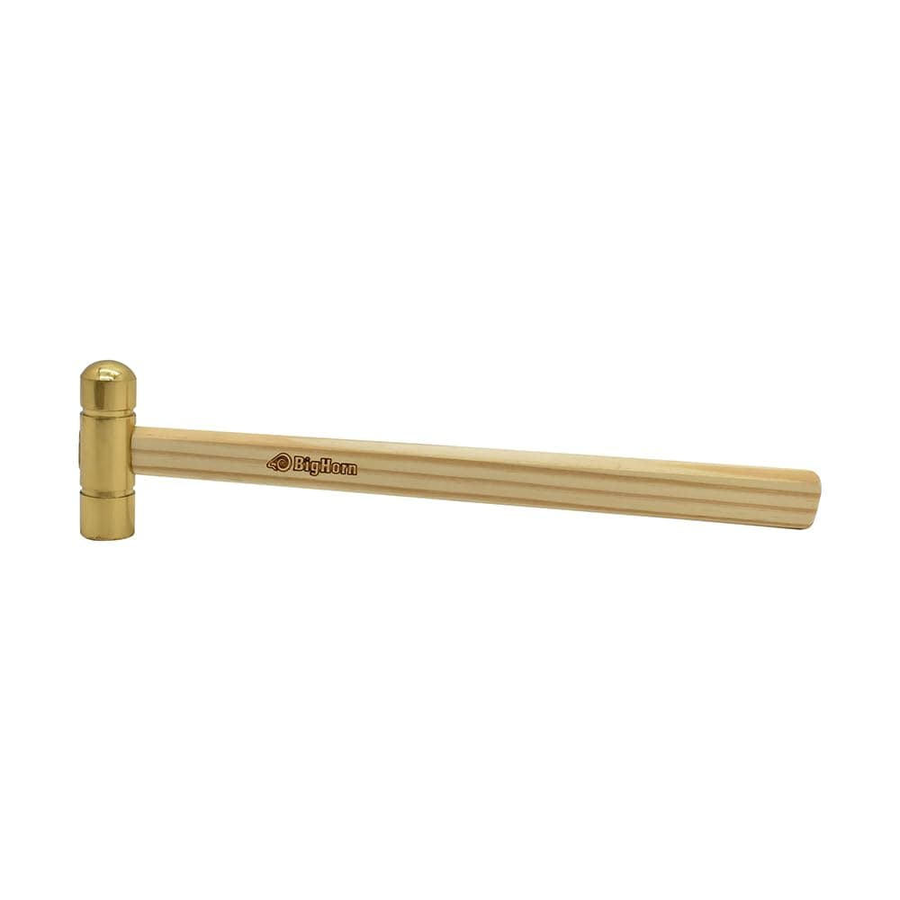 Big Horn 19257 Hammer with Hardwood Handle and Solid Brass Head, 4 oz