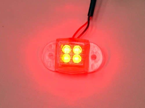 LogisysMDLED4RD 12V Water Resistant Quad LED Light (Red)