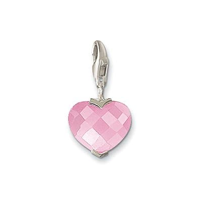 Thomas Sabo Heart Pink Charm, Sterling Silver
