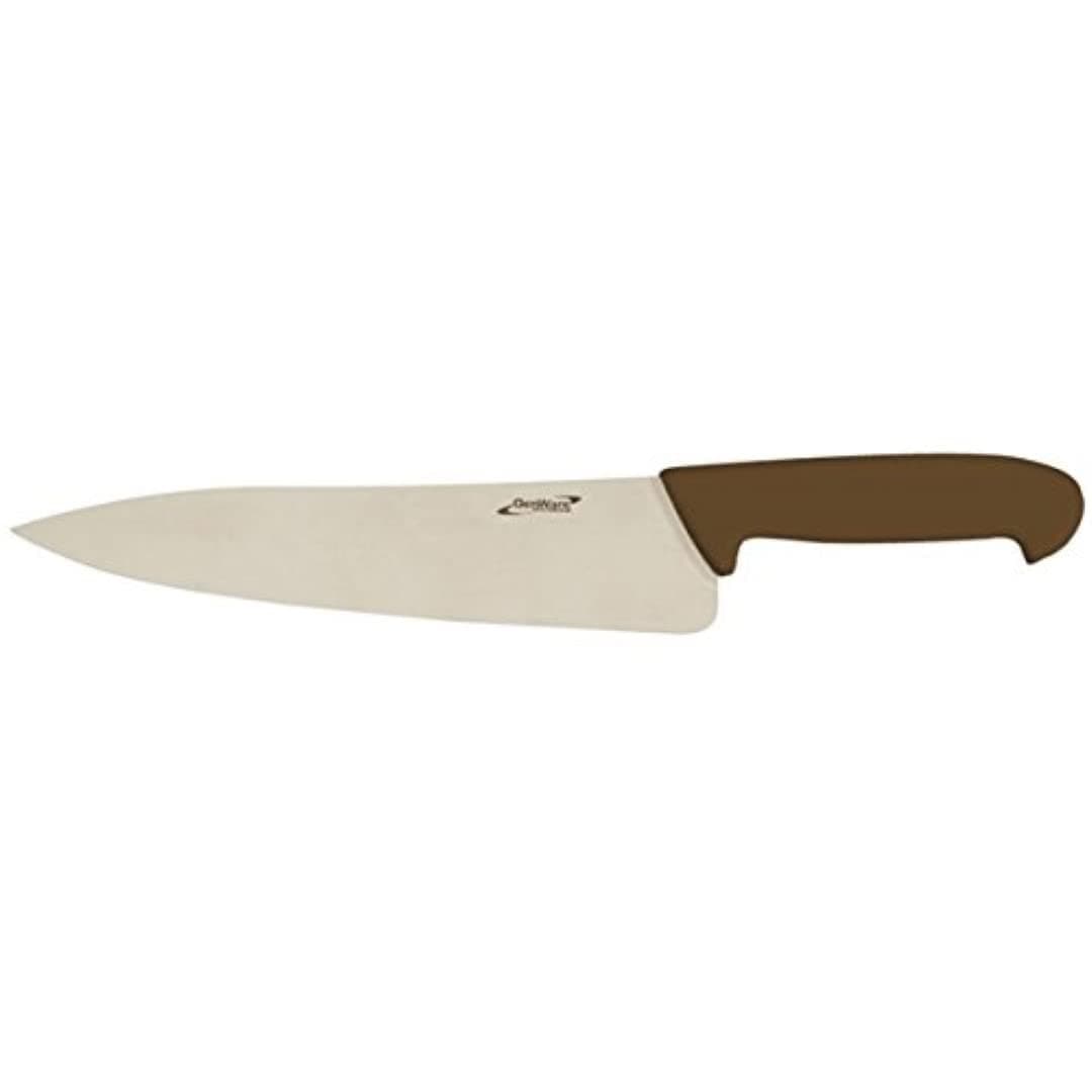 Genware NEV-K-C8BR Knife, 8'' Chef, Brown