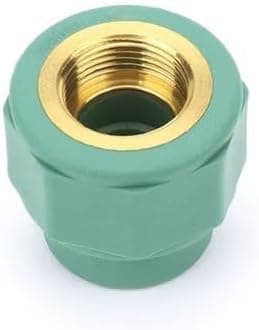 EMIRIX PPR Female Reducer Socket – PPR Pipe Fitting with Brass Thread Insert – Durable, Leak-Proof Plumbing Connector for Hot & Cold Water Systems (6, 32mm X 3/4'')