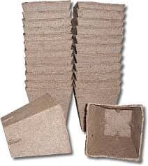 Jiffy Pot, Single Square, 3.0" X 3.0", 50 Pack, POTS, 50 Cells, Biodegradable