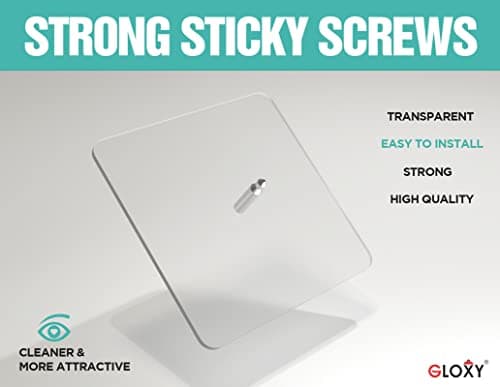 GLOXY Stainless Steel Multipurpose 2 Layer Shelf Adhesive Organizer for Bathroom Shelf with Double Towel and Loofa Holder Bathroom Accessories