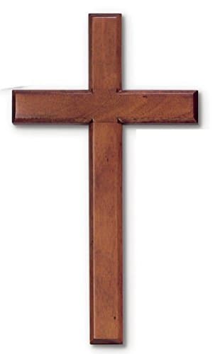 Other Wood Solid Mahogany Wall Cross 8" x 16" Boxed Easy to Hang in Box