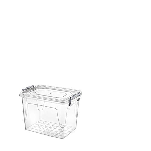 Muddy Hands Heavy Duty Clear Plastic Storage Box with Lid Clip Locking Stackable Container (4.5 Litre)