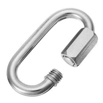 Generic 5Mm 304 Stainless Steel Quick Link Marine Oval Thread Carabiner Chain Connector Link