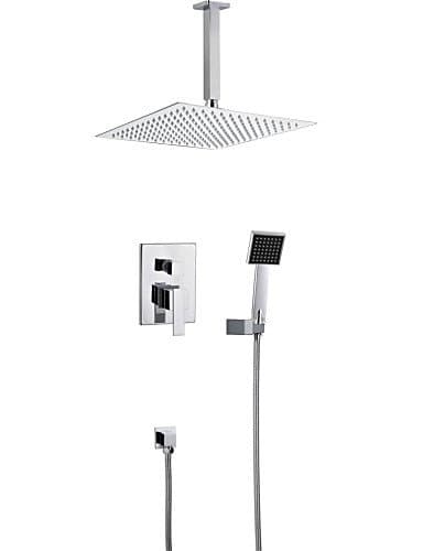 BBSLT- 12'' Concealed Square Hot And Cold Mixer Shower Set 2 Way Ceiling Shower Kit