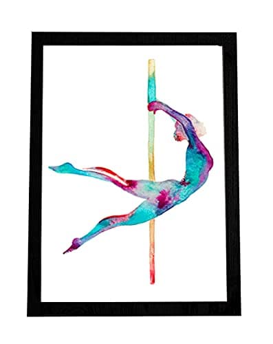 The curvy lady pole dance art print.