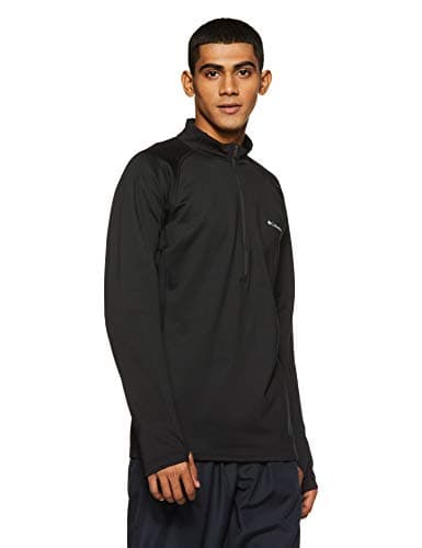 Columbia Men's Solid Slim Fit Active Base Layer Shirt (AO0508_Black_M)