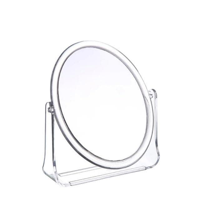 Makeup Mirror Double Sided Magnifying Cosmetic Small Mirror High Definition Portable Tabletop Adjustable 360° Rotating Placement Ideal for Makeup Shaving Dressing Table Vanity Desk and Travel (Oval)