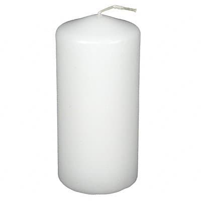 Dlight 36 White Pillar Wedding Candles 2 x 4 1/2 Inch