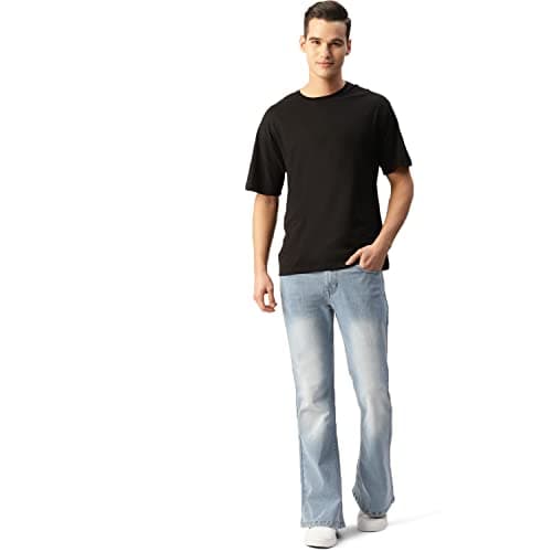 PARIS HAMILTON Men Bootcut Fit Stretchable Bellbottom Denim Jeans