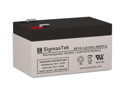 Power Sonic PS-1212 Replacement Battery - 12 Volt 1.2 AH F1 Terminal by SigmasTek