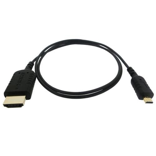 Hyper HyperThin Thinnest and Flexible Micro HDMI to HDMI Cable, 0.8m, Black