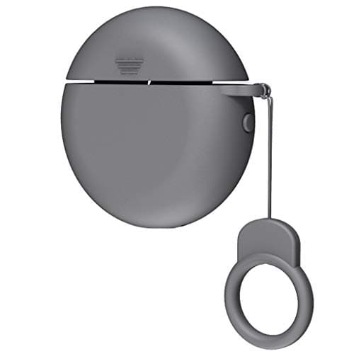 Samury Case Compatible with Hua wei Freebuds 3 Wireless Charging Case Silicone Protective Case with Ring Holder Compatible with Huawei Freebuds 3 (2019) (Dark Gray)