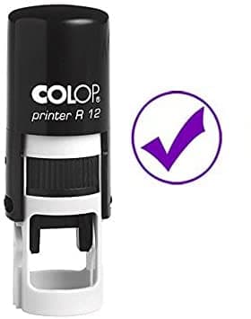 Good Self Inking Mini Rubber Stamp Colop Round Decorative Teachers Stamps 12mm