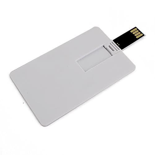 Usbkingdom 8GB USB 2.0 Flash Drive Plastic White Credit Bank Card Shape USB Drive Memory Stick Pendrive