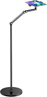 PADOM Tablet Floor Stand, Adjustable Universal 360-Degree Rotatable Metal Tablet Holder, Phone Stand for iPad/iPhone X/iPad Pro or Other 4.5-11 Inches Devices