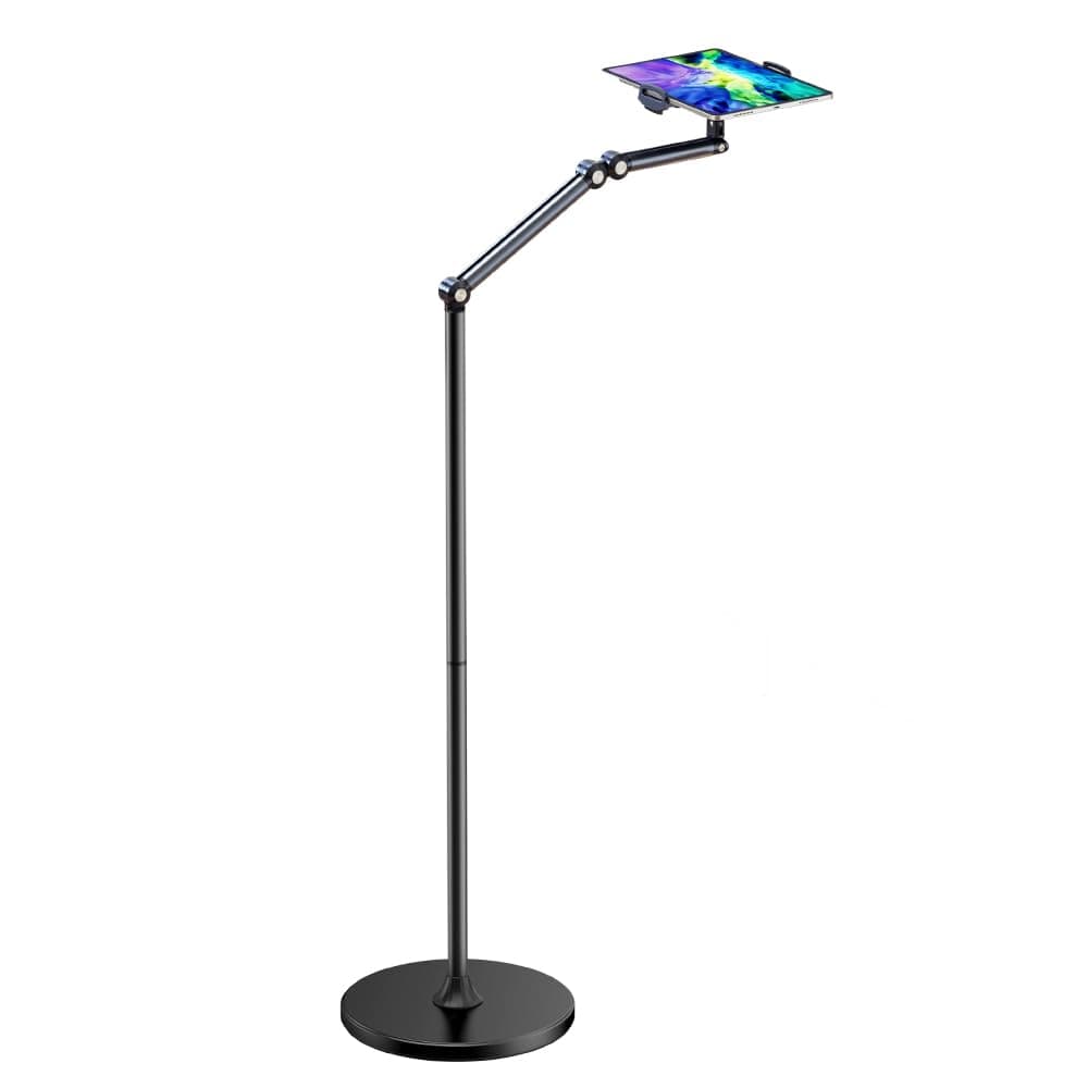 – Tablet Floor Stand, Adjustable Universal 360-Degree Rotatable Metal Tablet Holder, Phone Stand for iPad/iPhone X/iPad Pro or Other 4.5~11 Inches Devices