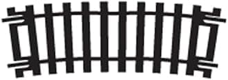Hornby R643 OO Gauge 2nd Radius Half Curve Track - Extra Track Pieces for Model Railway Sets, Model Train Track Pieces - Scale 1:76, Black