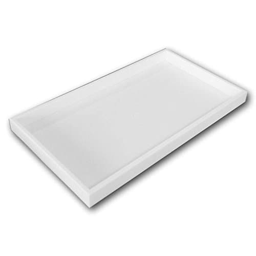 Stackable Plastic Tray (White) - 1"