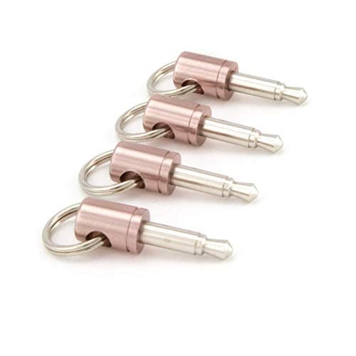 Dongle Dangler Headphone Adapter Keychain – Compatible with iPhone 7/7 Plus/8/8 Plus/X/XR/XS/XS Max and Pixel 2 & 3 – Holds Your Cable on Your Keychain (Rose Gold 4-Pack)