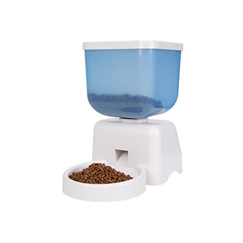 ETTG Automatic Feeder, eTTgear Programmable Automatic Cat Feeding Electric Dispenser with Large LCD Panel, Voice Reminding for Cat, Small Dogs, Rabbit and Other Small Animals (Capacity 5L)