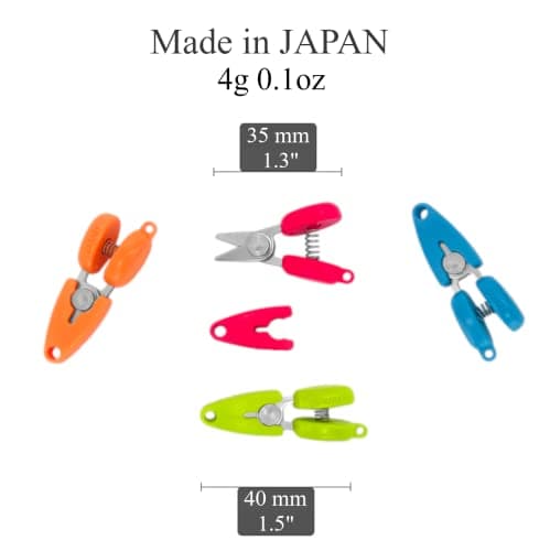 CANARY Mini Travel Scissors 1.3" - TSA Approved Portable Tiny Scissors for Yarn, Sewing, Paper - Micro Keychain Snips with Safety Cap, Japanese Stainless Steel Blade, Made in Japan, Orange