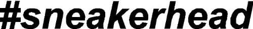 WHITE HASHTAG SNEAKERHEAD LOGO VINYL DECAL STICKER