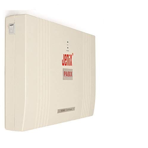 Jenix PBX 432 Telephone Intercom System EPABX for Main or Trunk or FCT Device Line and 32 Landline Phone Subscriber Connection PABX 4 line 32 Extension