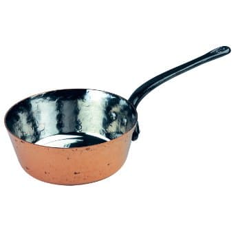 Baumalu Individual Conical Sauce Pans-Hammered Surface, Diameter-18 cm.1.7 Mm Thick, Copper, Mult-Color