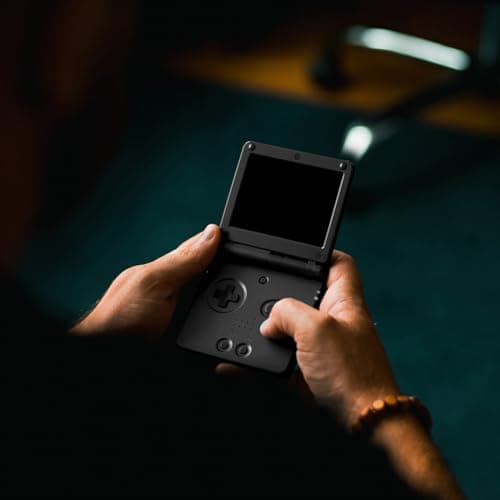 OSTENT Full Housing Shell Case Cover Replacement for Nintendo GBA SP Gameboy Advance SP Color Black