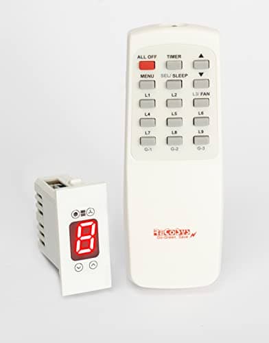 RE CO SYS Remote Control Switch for Light and Fan Regulator |With Learning makes Compatible with all Wi-Fi IR Blaster to use with Alexa|Pro-With Timers,Sleep,Advance Learning|1 Light and 1 Fan Regulator|Screw |White|