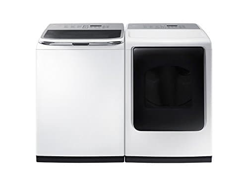 Samsung ActiveWash Pair-Mega-Capacity HE Top Load Laundry System with Matching GAS Dryer in Pure White Finish (WA50K8600AW+DV50K8600GW)